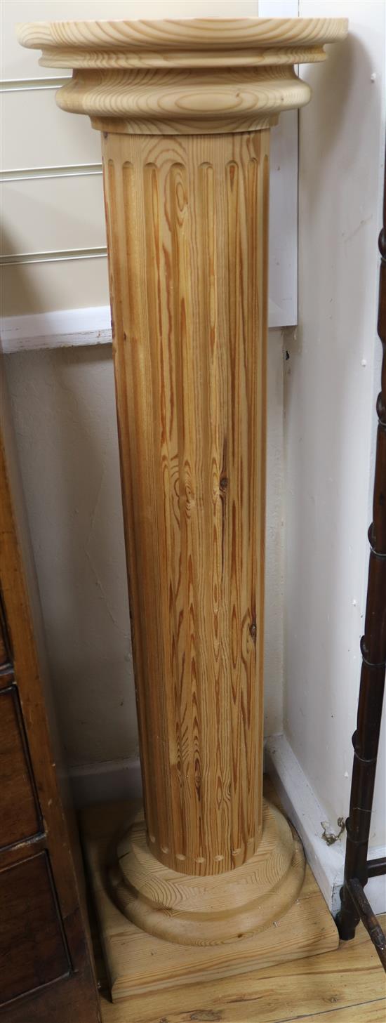 A pair of modern pine pedestals W.33cm